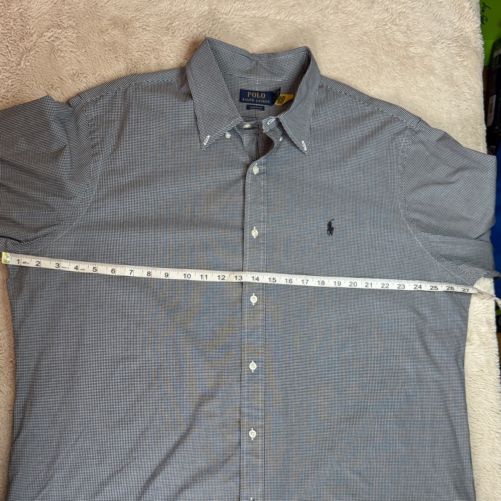 Ralph Lauren Men's Black and White Microcheck Button-Down Shirt sz XXL - Picture 6 of 11